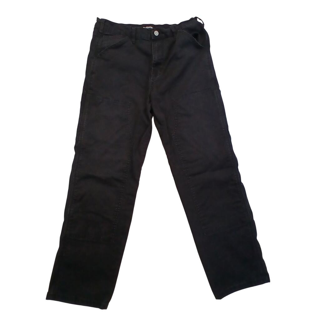 RSQ Loose Fit Black Utility Carpenter Pants Mens 32 Canvas Workwear